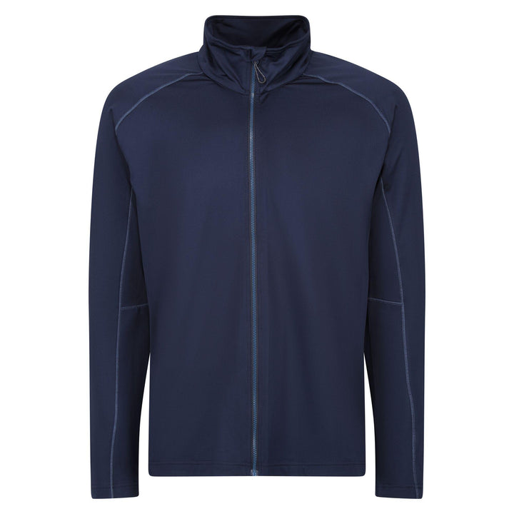 Regatta Professional Core Stretch Full Zip Mid Layer Sweatshirt Navy 1#colour_navy