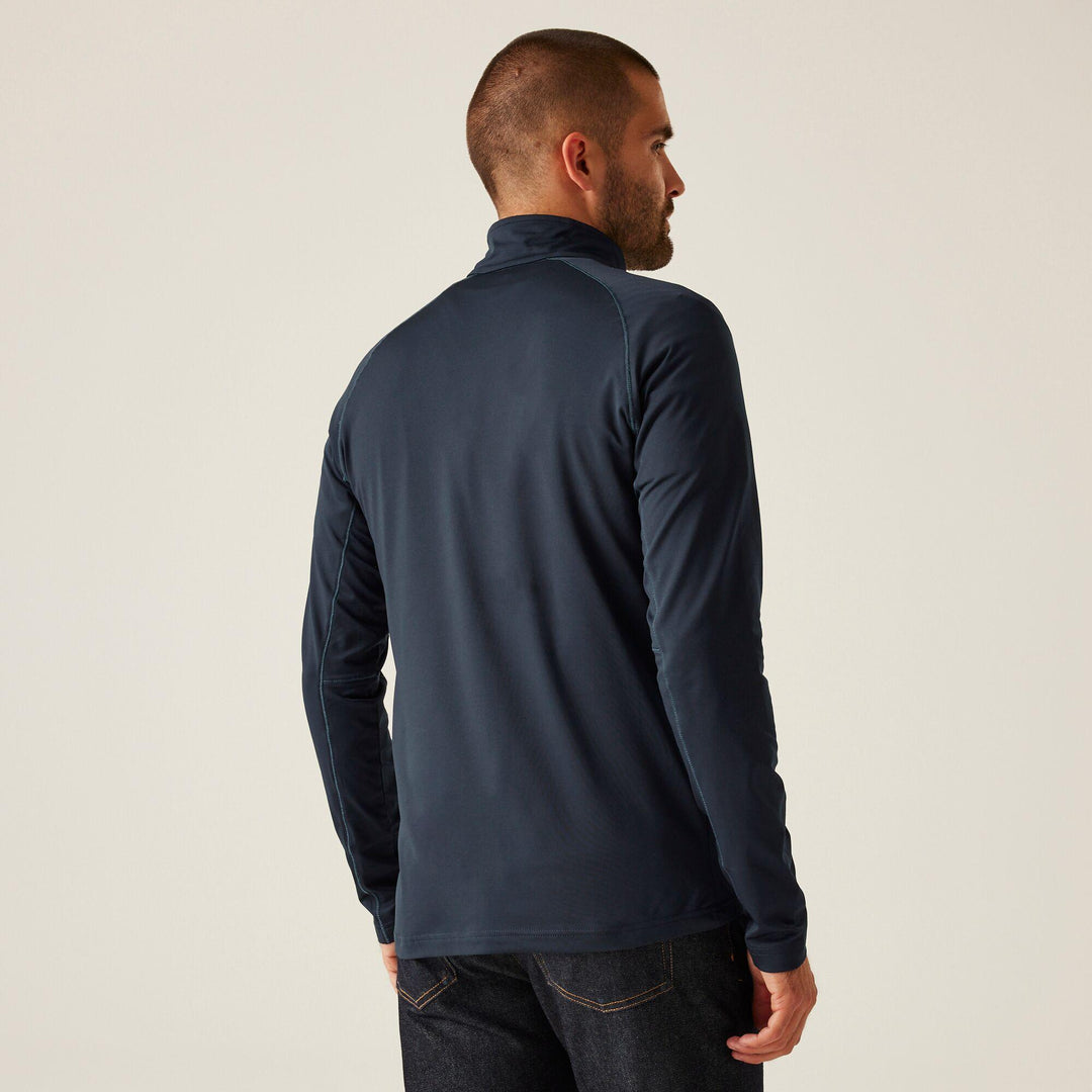 Regatta Professional Core Stretch Full Zip Mid Layer Sweatshirt Navy Model 2#colour_navy