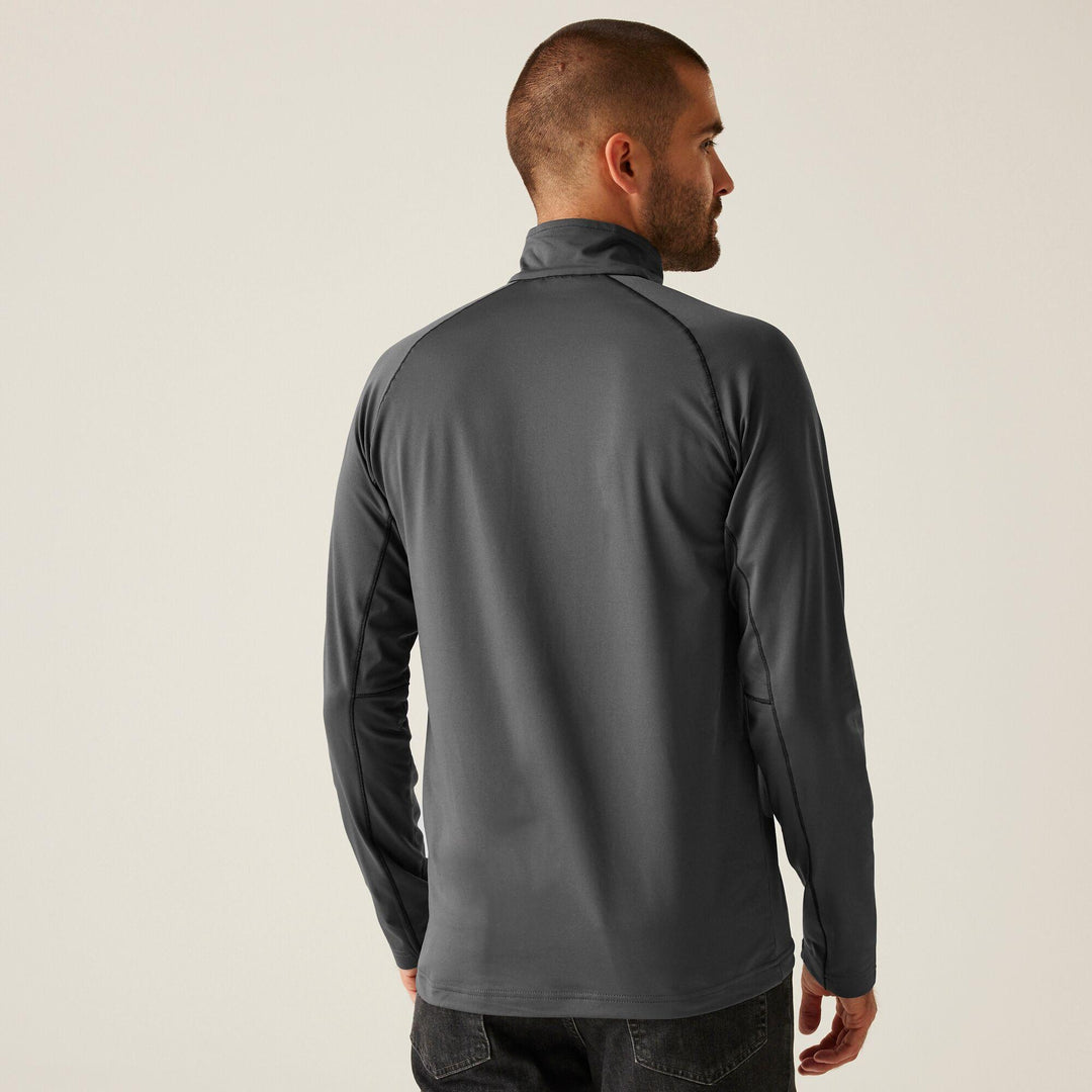 Regatta Professional Core Stretch Full Zip Mid Layer Sweatshirt Seal Grey Model 2#colour_seal-grey