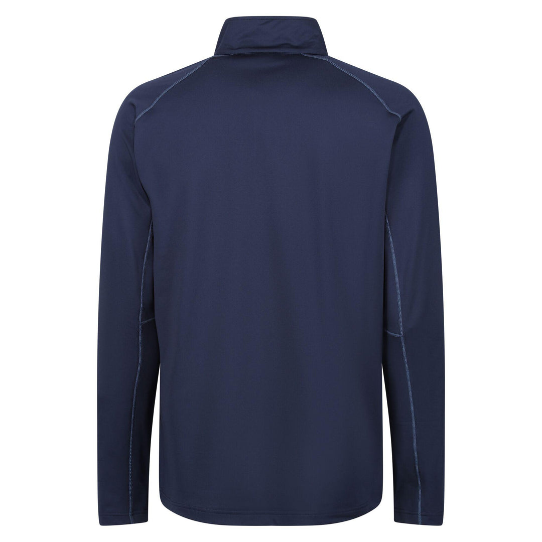 Regatta Professional Core Stretch Quarter Zip Mid Layer Sweatshirt Navy 2#colour_navy