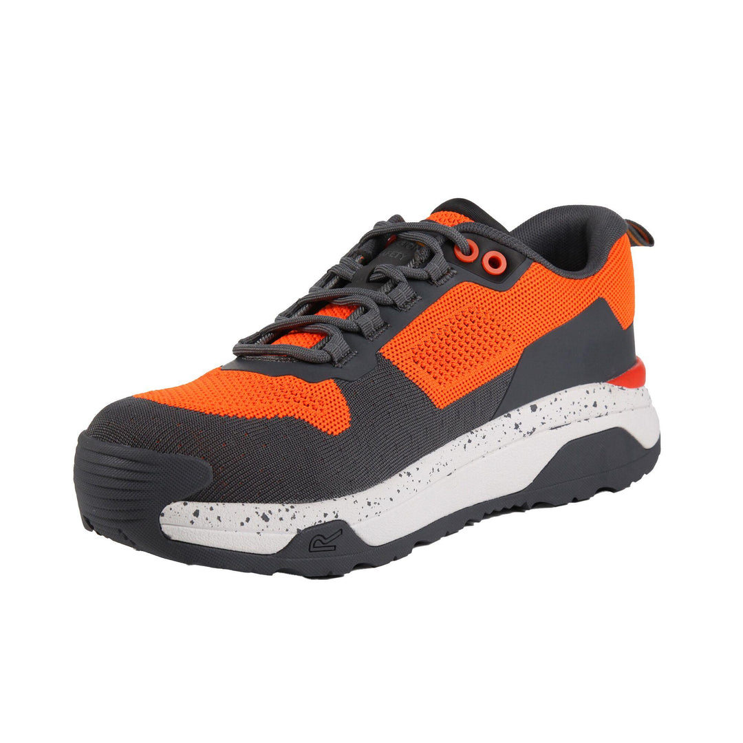 Regatta Professional Crossfort S1 X-Over Metal-Free Safety Trainers Flame Orange/Gun Metal 3#colour_flame-orange-gun-metal