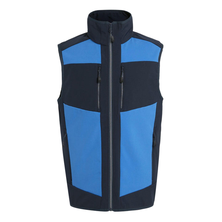 Regatta Professional E-Volve Unisex Softshell Hybrid Bodywarmer Strong Blue/Navy 1#colour_strong-blue-navy