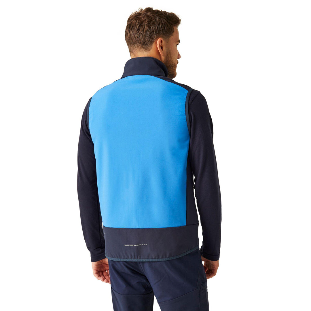 Regatta Professional E-Volve Unisex Softshell Hybrid Bodywarmer Strong Blue/Navy Model 2#colour_strong-blue-navy