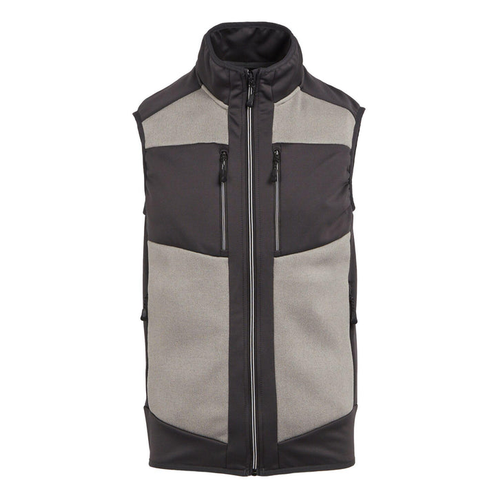 Regatta Professional E-Volve Unisex Stretch Hybrid Midlayer Bodywarmer Mineral Grey/Ash 1#colour_mineral-grey-ash