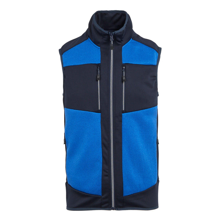 Regatta Professional E-Volve Unisex Stretch Hybrid Midlayer Bodywarmer Strong Blue/Navy 1#colour_strong-blue-navy