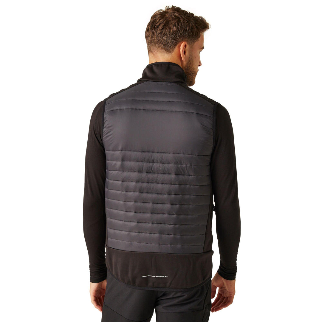 Regatta Professional E-Volve Unisex Thermal Hybrid Lightweight Bodywarmer Ash/Black Model 2#colour_ash-black