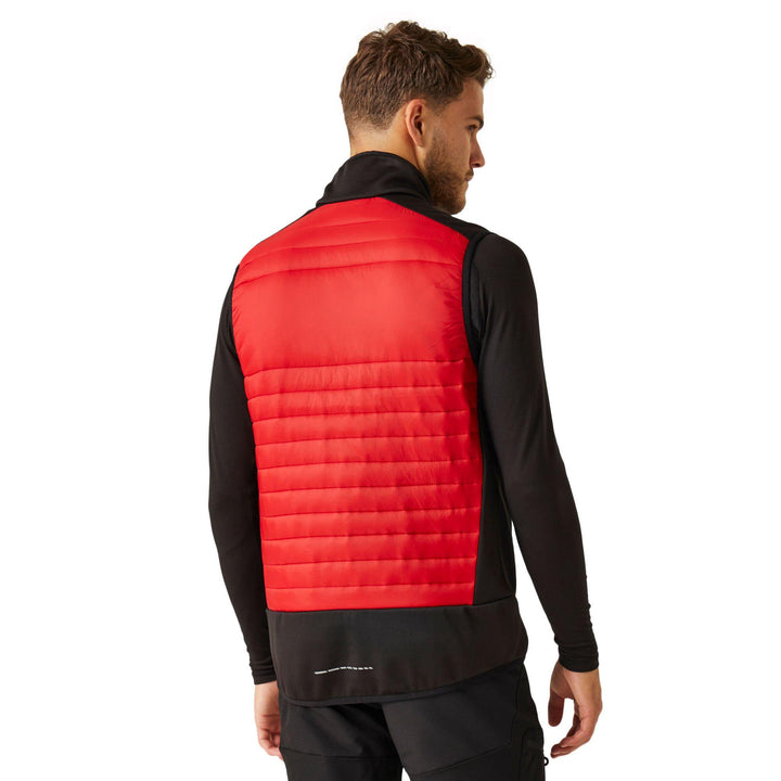 Regatta Professional E-Volve Unisex Thermal Hybrid Lightweight Bodywarmer Classic Red/Black Model 2#colour_classic-red-black