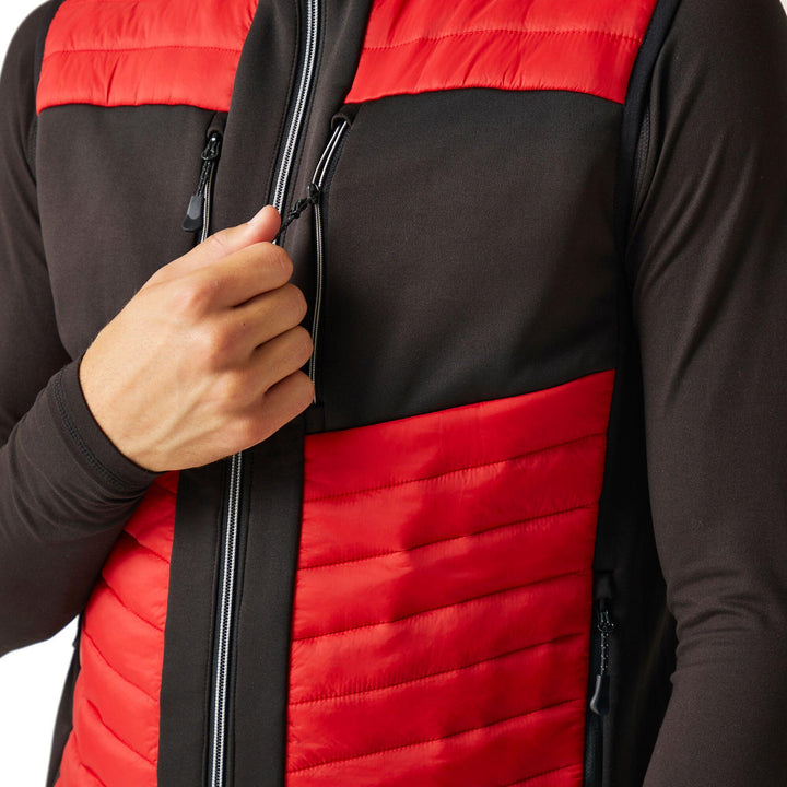 Regatta Professional E-Volve Unisex Thermal Hybrid Lightweight Bodywarmer Classic Red/Black Model 5#colour_classic-red-black