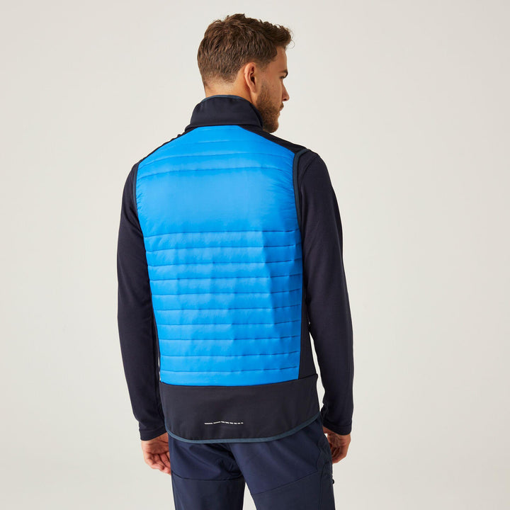 Regatta Professional E-Volve Unisex Thermal Hybrid Lightweight Bodywarmer Strong Blue/Navy Model 2#colour_strong-blue-navy