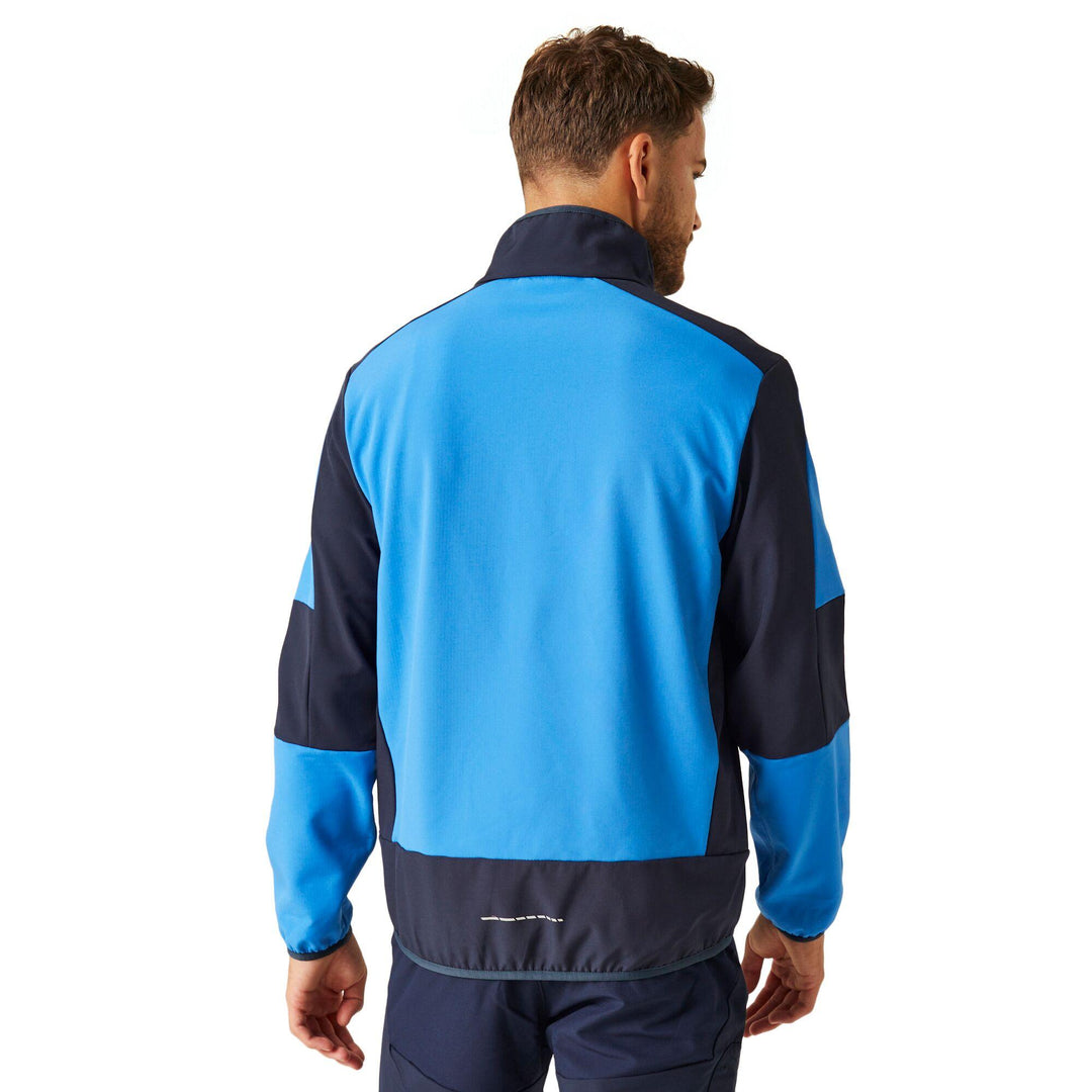 Regatta Professional E-Volve Unisex Water Resistant Softshell Hybrid Jacket Strong Blue/Navy Model 2#colour_strong-blue-navy