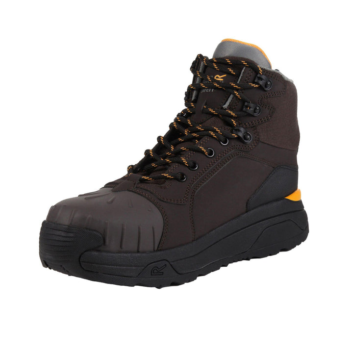 Regatta Professional Exofort S7L Waterproof Metal-Free Toe Cap Safety Hiker Boots Chestnut/Black 3#colour_chestnut-black