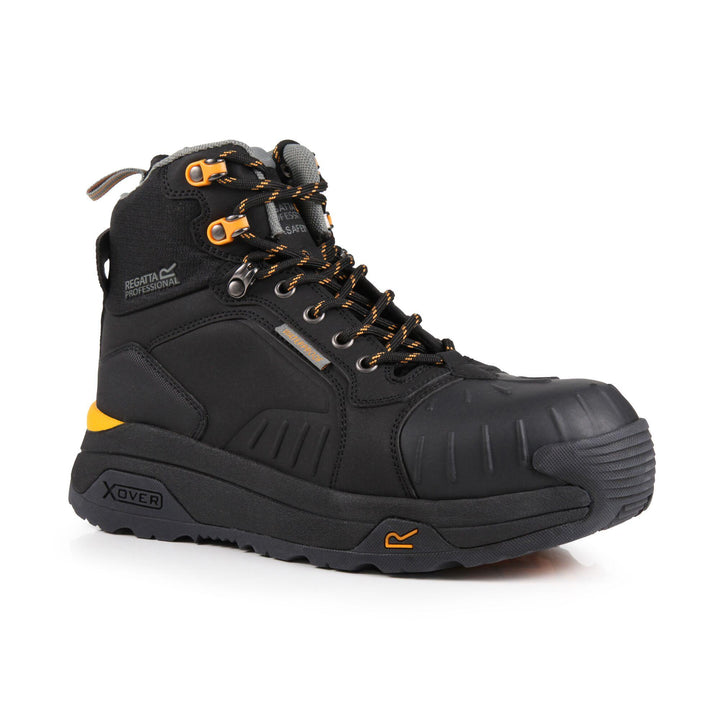 Regatta Professional Exofort S7L Waterproof Metal-Free Toe Cap Safety Hiker Boots Classic Blk 1#colour_classic-blk