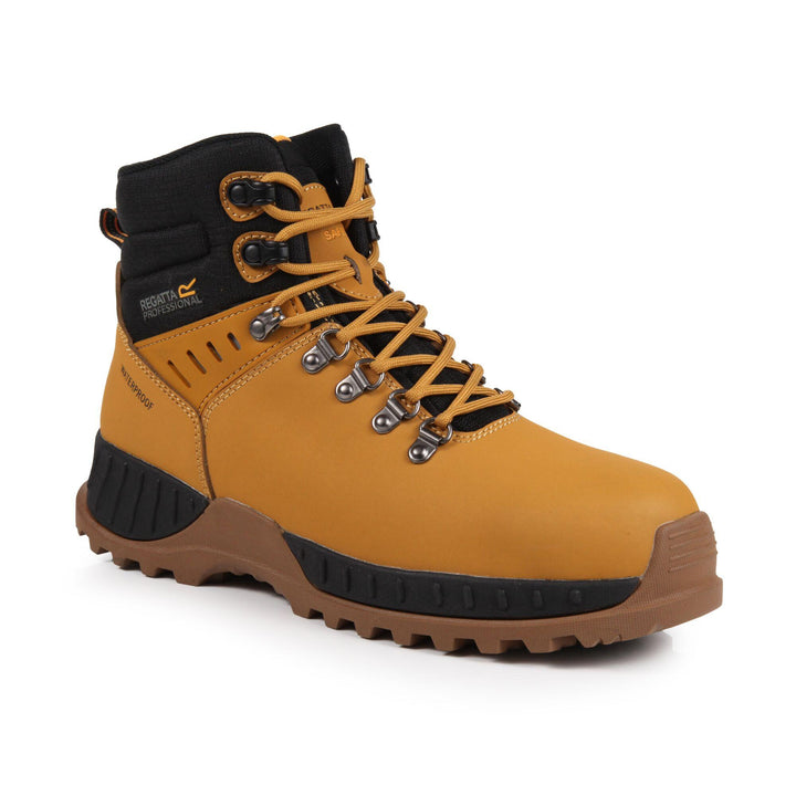 Regatta Professional Grindstone S7L Waterproof Composite Toe Cap Boots Honey/Black 1#colour_honey-black