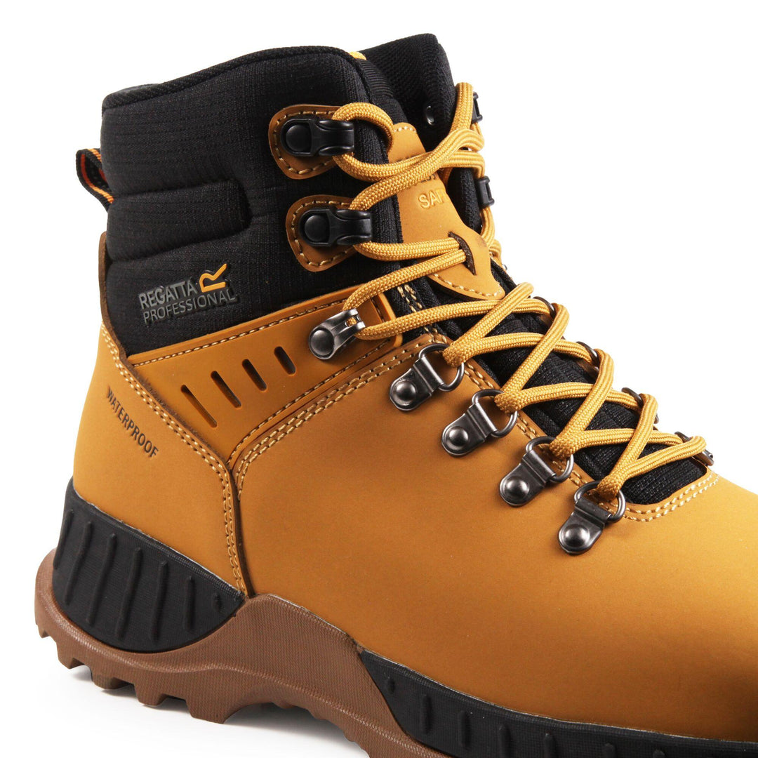 Regatta Professional Grindstone S7L Waterproof Composite Toe Cap Boots Honey/Black 6#colour_honey-black