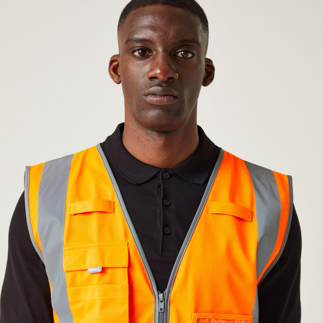 Regatta Professional Hi-Vis Executive Vest Orange Model 1#colour_orange