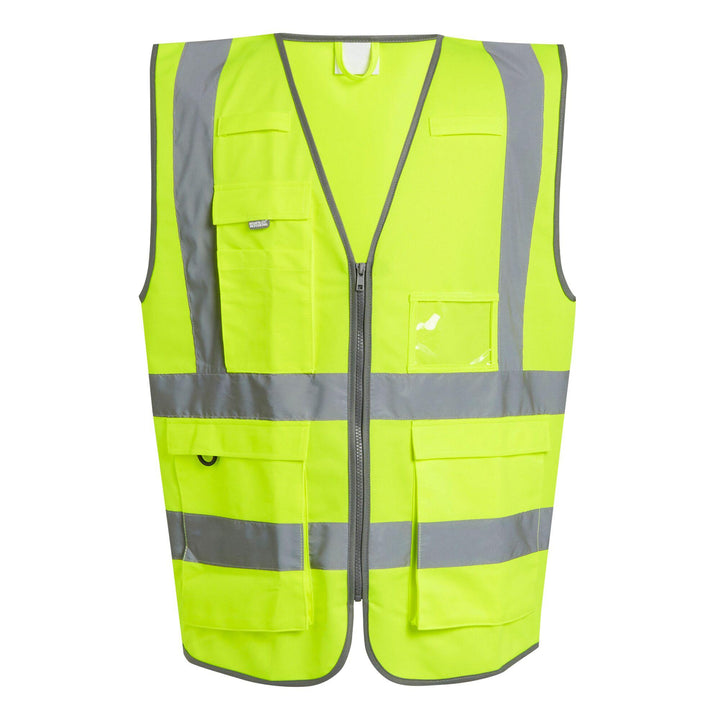 Regatta Professional Hi-Vis Executive Vest Yellow 1#colour_yellow