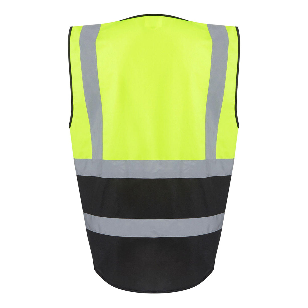 Regatta Professional Hi-Vis Executive Vest Yellow/Black 2#colour_yellow-black