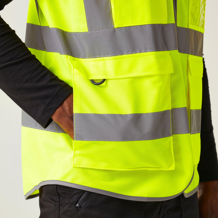 Regatta Professional Hi-Vis Executive Vest Yellow Model 4#colour_yellow