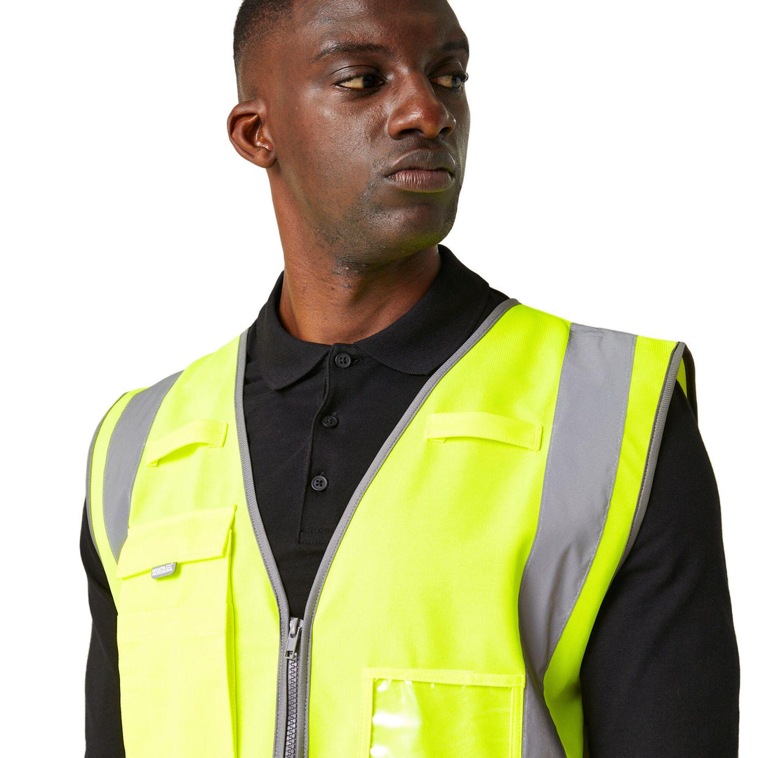 Regatta Professional Hi-Vis Executive Vest Yellow Model 5#colour_yellow