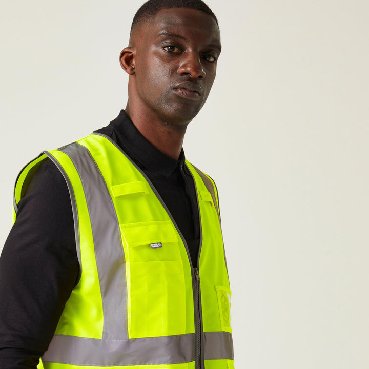 Regatta Professional Hi-Vis Executive Vest Yellow Model 6#colour_yellow