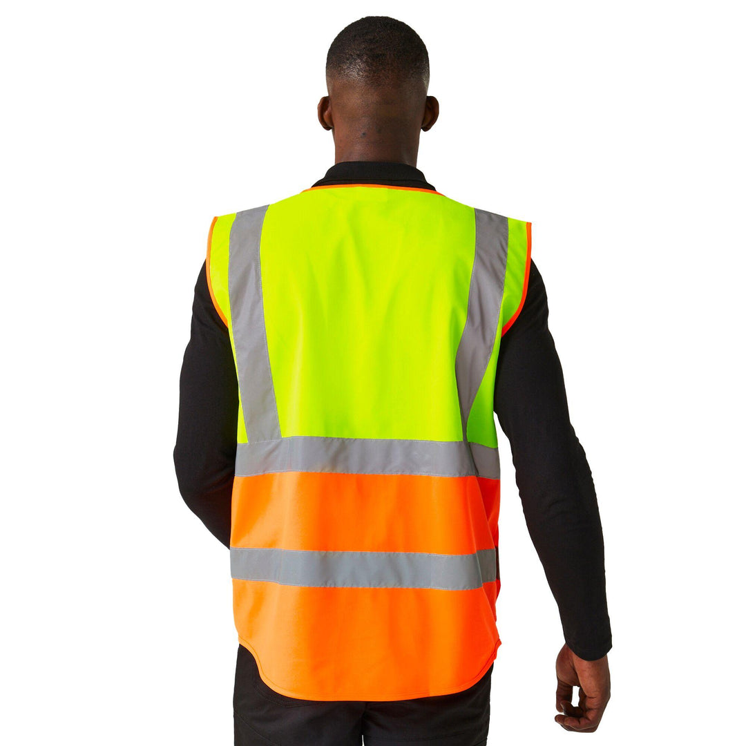 Regatta Professional Hi-Vis Executive Vest Yellow/Orange Model 2#colour_yellow-orange