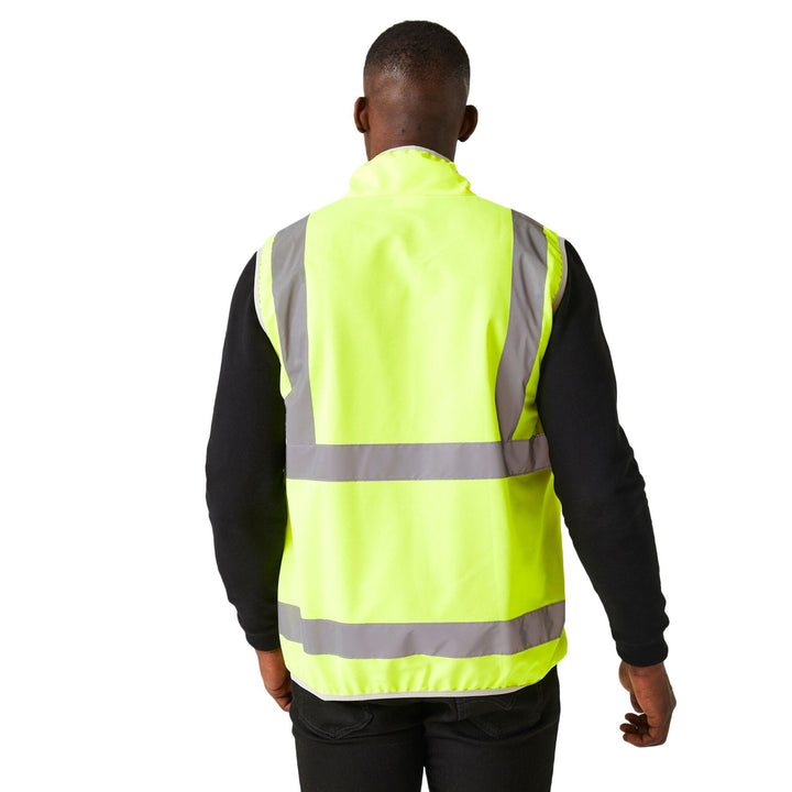 Regatta Professional Hi-Vis Full Zip Gilet Yellow Model 2#colour_yellow