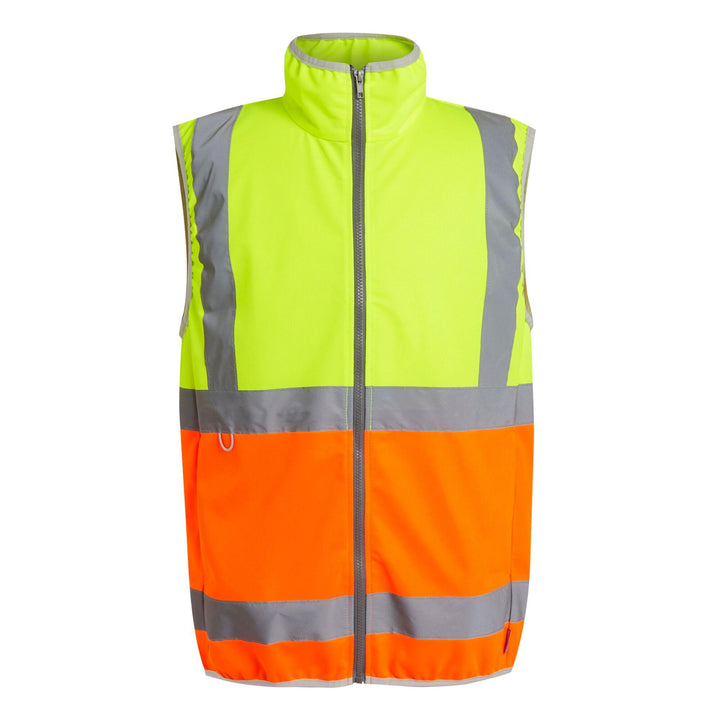 Regatta Professional Hi-Vis Full Zip Gilet Yellow/Orange 1#colour_yellow-orange