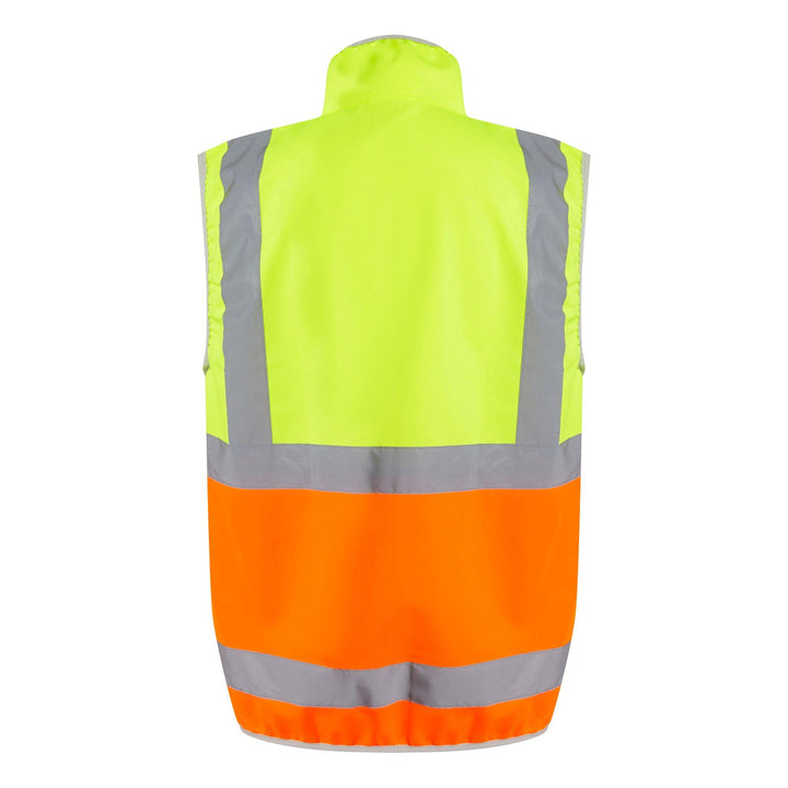 Regatta Professional Hi-Vis Full Zip Gilet Yellow/Orange 2#colour_yellow-orange