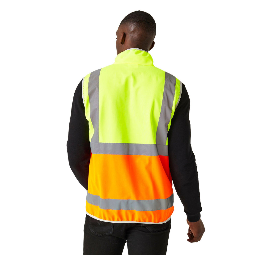 Regatta Professional Hi-Vis Full Zip Gilet Yellow/Orange Model 2#colour_yellow-orange