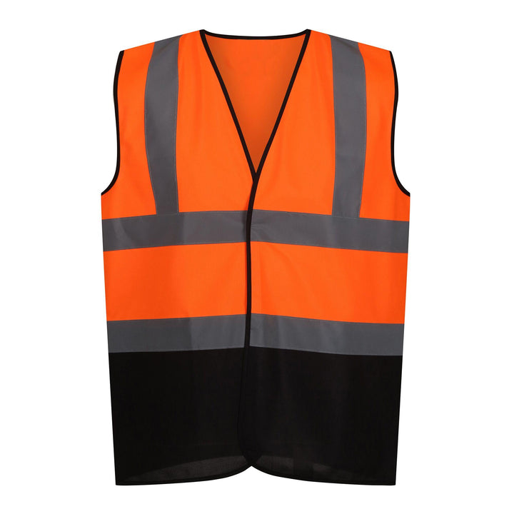 Regatta Professional Hi-Vis Pro 2-Tone Vest Fluro Orange/Black 1#colour_fluro-orange-black