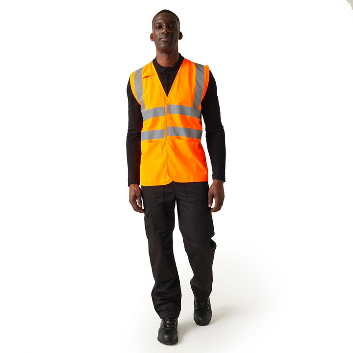 Regatta Professional Hi-Vis Supervisor Vest Orange Model 3#colour_orange