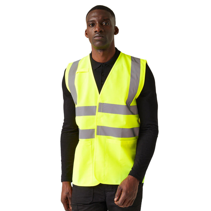 Regatta Professional Hi-Vis Supervisor Vest Yellow Model 1#colour_yellow