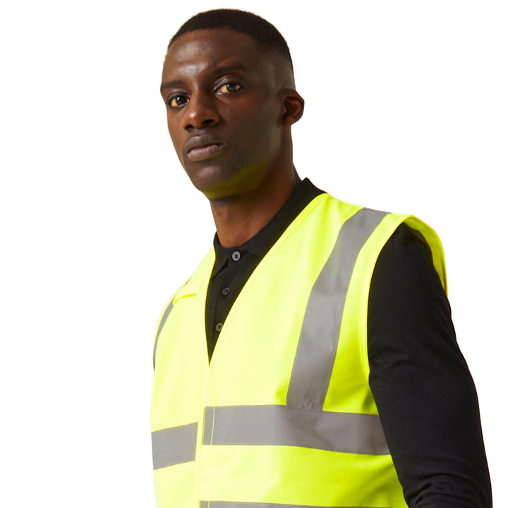 Regatta Professional Hi-Vis Supervisor Vest Yellow Model 2#colour_yellow