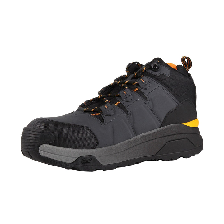 Regatta Professional Hyperfort S1PL Metal-Free Toe Cap Safety Hiker Boots Black/Gun Metal 3#colour_black-gun-metal