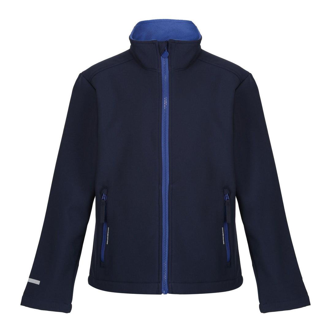 Regatta Professional Kids Ablaze Softshell Jacket Navy/Royal Blue 1#colour_navy-royal-blue