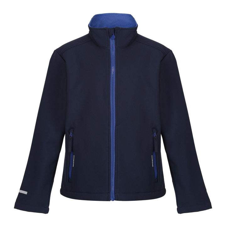 Regatta Professional Kids Ablaze Softshell Jacket Navy/Royal Blue 1#colour_navy-royal-blue