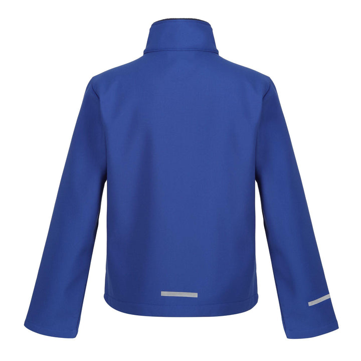 Regatta Professional Kids Ablaze Softshell Jacket Royal Blue/Navy 2#colour_royal-blue-navy