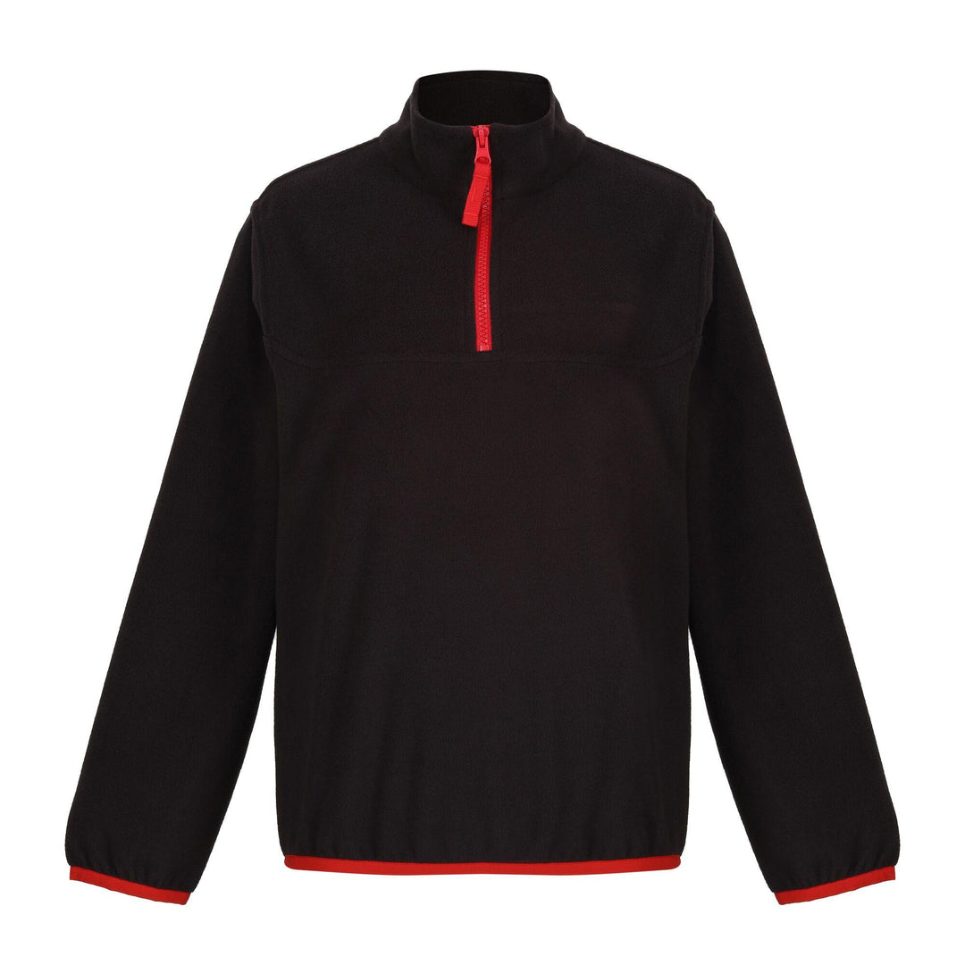 Regatta Professional Kids Half-Zip Microfleece Classic Blk 1#colour_classic-blk