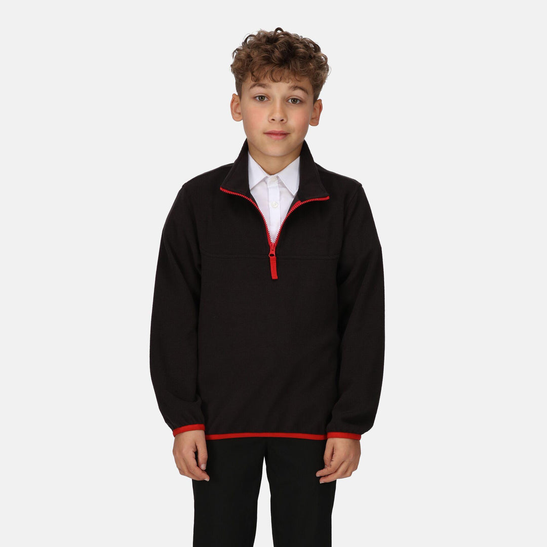 Regatta Professional Kids Half-Zip Microfleece Classic Blk Model 3#colour_classic-blk