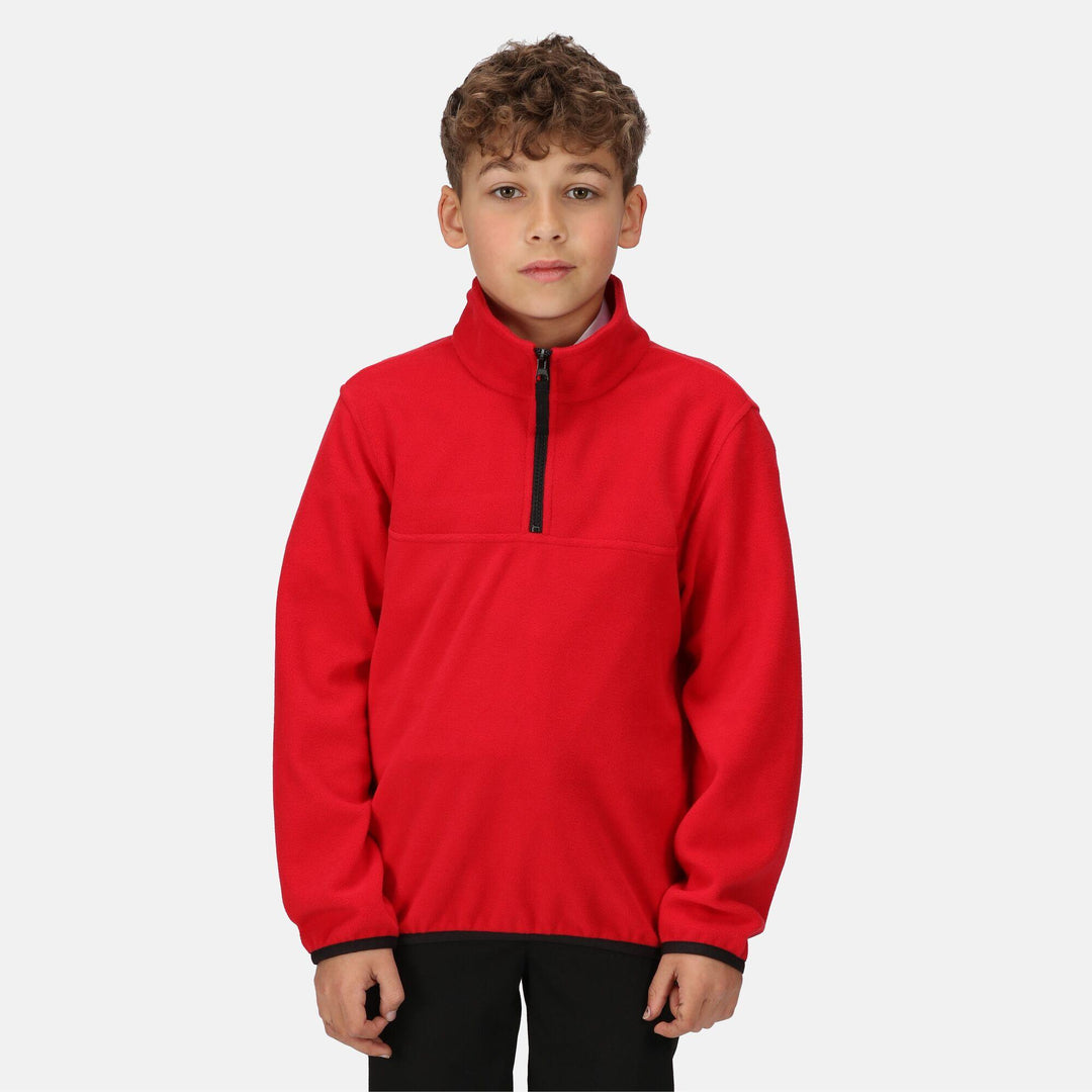 Regatta Professional Kids Half-Zip Microfleece Classic Red Model 1#colour_classic-red