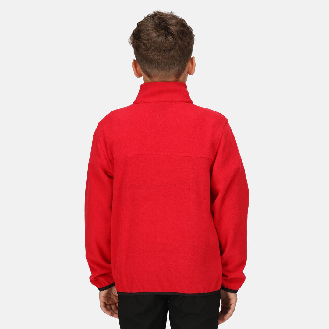 Regatta Professional Kids Half-Zip Microfleece Classic Red Model 2#colour_classic-red