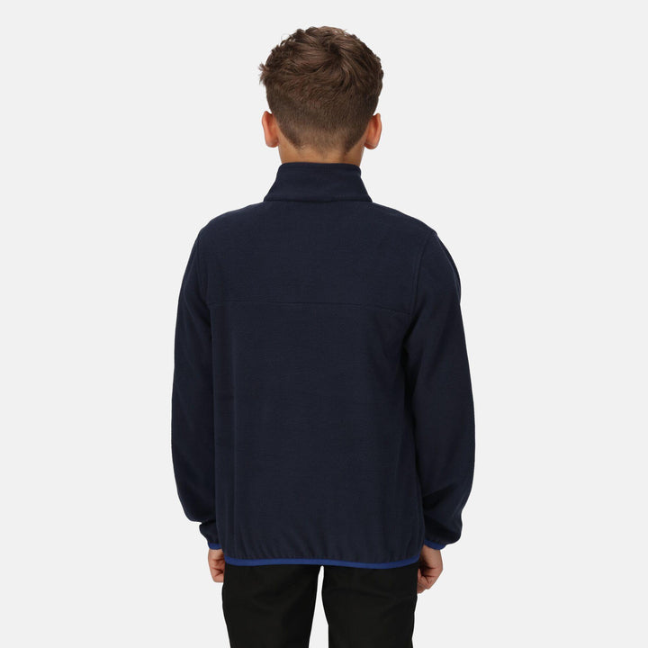 Regatta Professional Kids Half-Zip Microfleece Navy Model 2#colour_navy