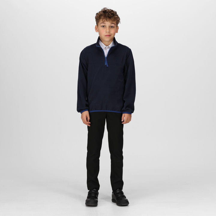 Regatta Professional Kids Half-Zip Microfleece Navy Model 3#colour_navy