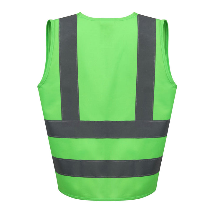 Regatta Professional Kids Junior  Hi-Vis Vest Fluro Green 2#colour_fluro-green