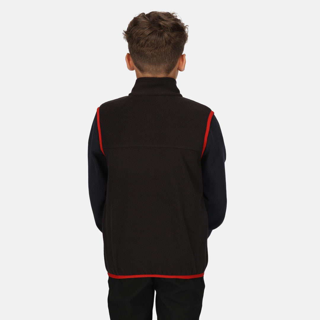 Regatta Professional Kids Microfleece Bodywarmer Classic Blk Model 2#colour_classic-blk