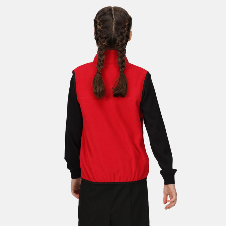 Regatta Professional Kids Microfleece Bodywarmer Classic Red Model 2#colour_classic-red