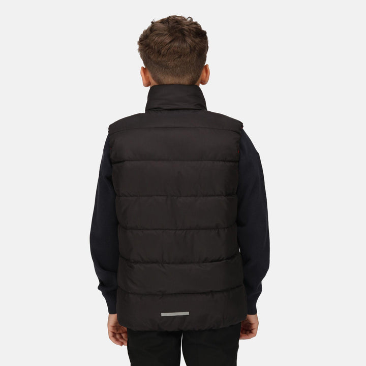 Regatta Professional Kids Scholar Thermal Insulated Bodywarmer Black/Classic Red Model 2#colour_black-classic-red