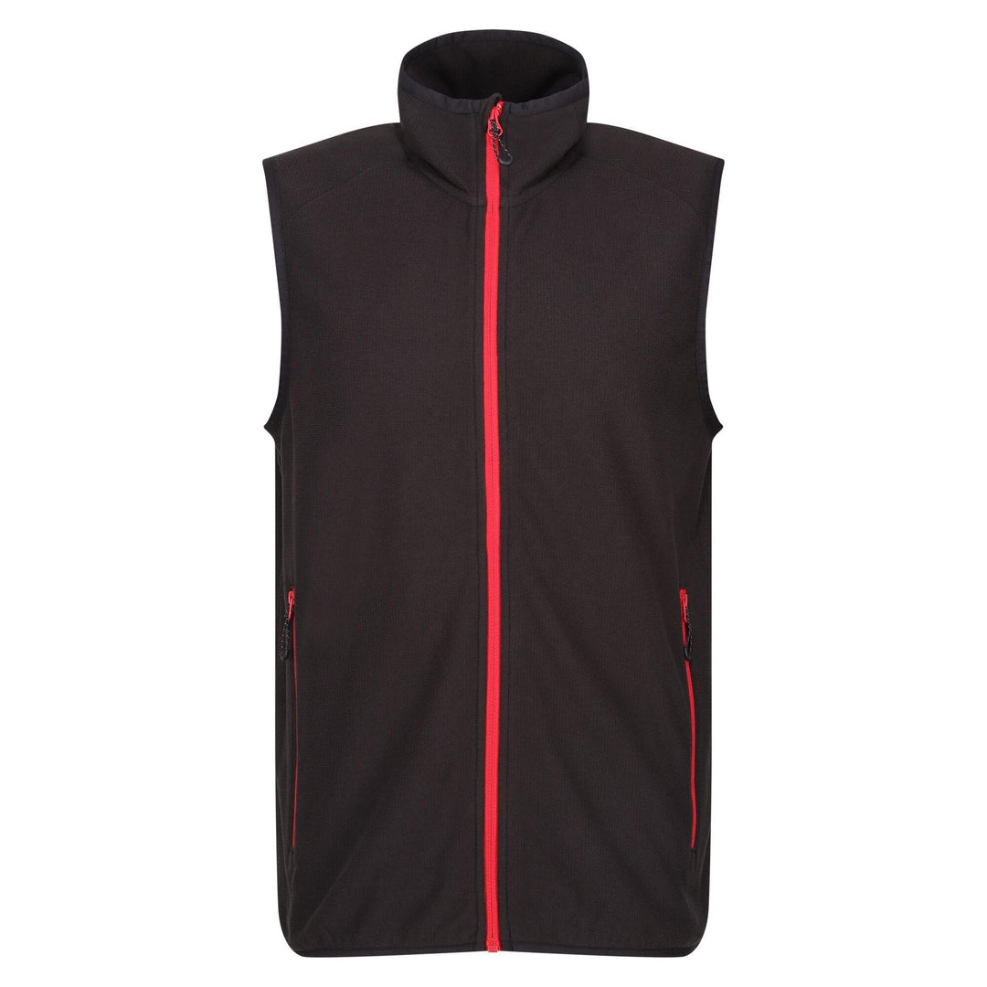 Regatta Professional Navigate Fleece Bodywarmer Black/Classic Red 1#colour_black-classic-red