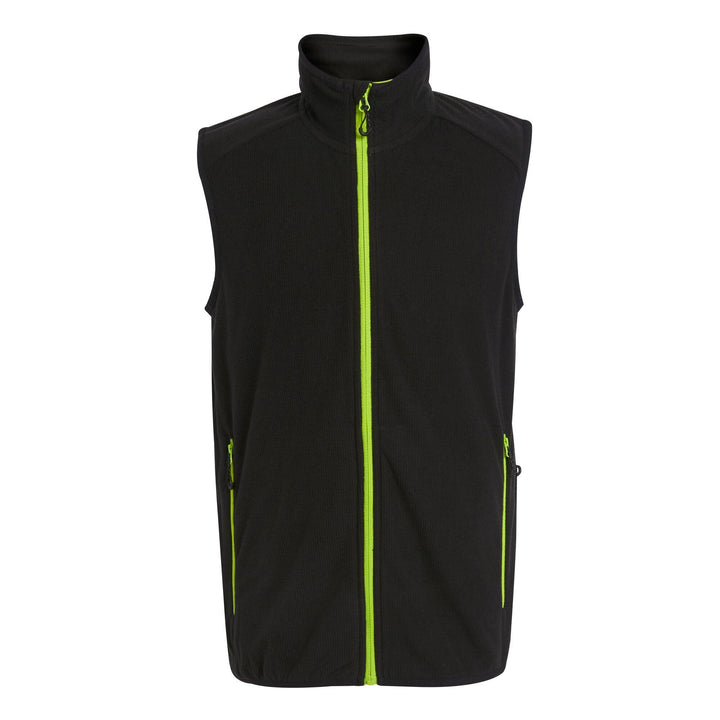 Regatta Professional Navigate Fleece Bodywarmer Black/Lime Green 1#colour_black-lime-green