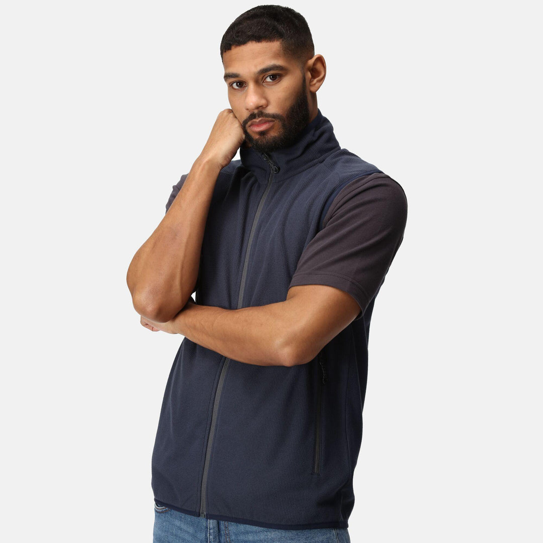 Regatta Professional Navigate Fleece Bodywarmer Navy/Seal Grey Model 5#colour_navy-seal-grey